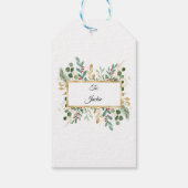Elegant Winter Snowflake Cadeaulabel (Achterkant)