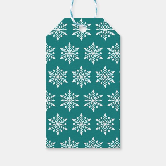 Elegant Winter Snowflake Cadeaulabel (Voorkant)