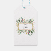 Elegant Winter Snowflake Cadeaulabel (Achterkant)
