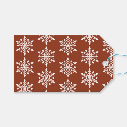 Elegant Winter Snowflake Cadeaulabel (Voorkant (Horizontaal))