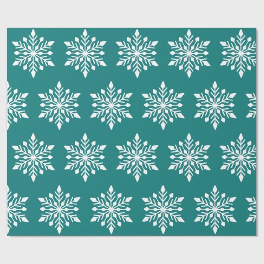 Elegant Winter Snowflake Cadeaupapier (Vlak)