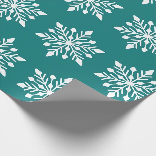 Elegant Winter Snowflake Cadeaupapier (Hoek)