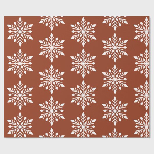 Elegant Winter Snowflake Cadeaupapier (Vlak)