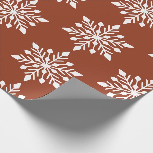 Elegant Winter Snowflake Cadeaupapier (Hoek)