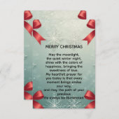 Elegant Winter Snowflake Frame with Red Bows Aankondiging (Voorkant / Achterkant)