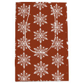 Elegant Winter Snowflake Medium Cadeauzakje (Voorkant)