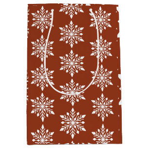 Elegant Winter Snowflake Medium Cadeauzakje