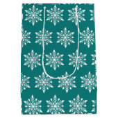 Elegant Winter Snowflake Medium Cadeauzakje (Achterkant)