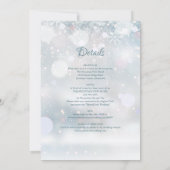 Elegant Winter Snowflakes All In One Wedding Kaart (Achterkant)