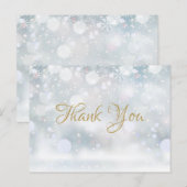 Elegant Winter Snowflakes Business Hartelijk dank Briefkaart (Voorkant / Achterkant)