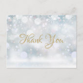 Elegant Winter Snowflakes Business Hartelijk dank Briefkaart (Voorkant)