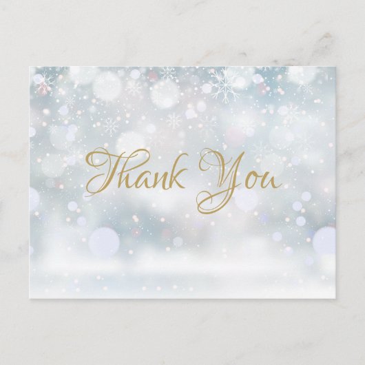 Elegant Winter Snowflakes Business Hartelijk dank Briefkaart (Voorkant)
