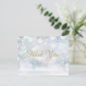 Elegant Winter Snowflakes Business Hartelijk dank Briefkaart (Staand voorkant)