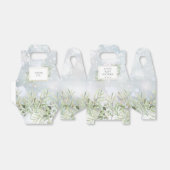 Elegant Winter Snowflakes Greenery Baby shower Bedankdoosjes (Uitgevouwen)