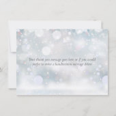 Elegant Winter Snowflakes Greenery Dank u Bedankkaart (Achterkant)