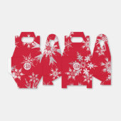 Elegant Winter Snowflakes | Rode achtergrond Bedankdoosjes (Uitgevouwen)