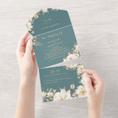 Elegant Winter Thema - All-in-One Wedding Invite All In One Uitnodiging (Afscheurbaar)