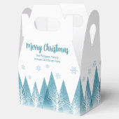 Elegant Winter Trees Annual Family Kerstparty Bedankdoosjes (Geopend)