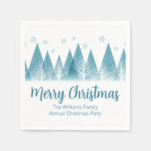 Elegant Winter Trees Annual Family Kerstparty Servet (Voorkant)