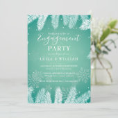 Elegant Winter Verlovingsfeest Kaart (Staand voorkant)