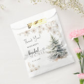 Elegant Winter Vrijgezellenfeest Bedankzakje (Gezegeld)