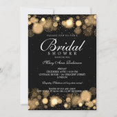 Elegant Winter Vrijgezellenfeest Gold Lights Kaart (Voorkant)