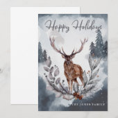 Elegant Winter Waterverf Kerstfeestdag (Voorkant / Achterkant)