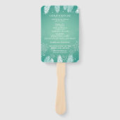 Elegant Winter Wedding Ceremony Programme Handwaaier (Voorkant)