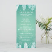 Elegant Winter Wedding Ceremony Programme Programmakaart (Staand voorkant)