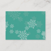 Elegant Winter Wedding Hotel Accommododatie Kaarte Informatiekaartje (Achterkant)