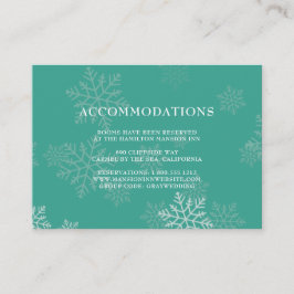 Elegant Winter Wedding Hotel Accommododatie Kaarte Informatiekaartje