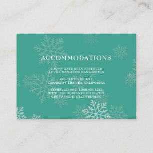 Elegant Winter Wedding Hotel Accommododatie Kaarte Informatiekaartje