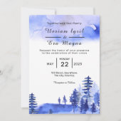 Elegant Winter Wedding Invitation Kaart Vector tem (Voorkant)