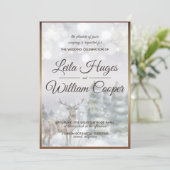 Elegant Winter Wedding Kaart (Staand voorkant)