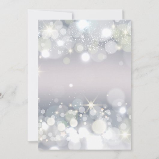 Elegant Winter Wedding Kaart (Achterkant)