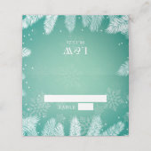 Elegant Winter Wedding Plaatskaartje (Buitenkant ongevouwen)