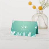 Elegant Winter Wedding Plaatskaartje (Achterkant)