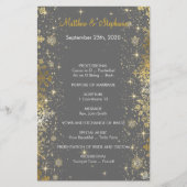 elegant winter Wedding Program Flyer 5,5 x 8,5 inc (Voorkant)