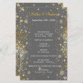 elegant winter Wedding Program Flyer 5,5 x 8,5 inc (Voorkant / Achterkant)