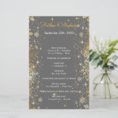 elegant winter Wedding Program Flyer 5,5 x 8,5 inc (Staand voorkant)