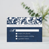 Elegant Winter Wedding Reply Cards - RSVP Kaartje (Staand voorkant)