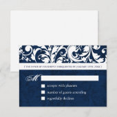 Elegant Winter Wedding Reply Cards - RSVP Kaartje (Voorkant / Achterkant)