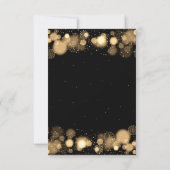 Elegant Winter Wedding RSVP Gold Lights Kaartje (Achterkant)