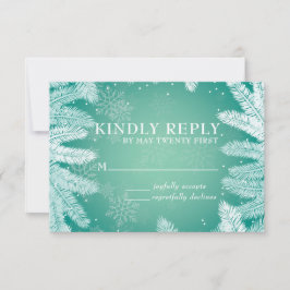 Elegant Winter Wedding RSVP Kaartje