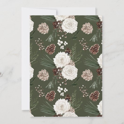 Elegant Winter Wedding Save The Date (Achterkant)