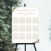 Elegant Winter Wedding Seating Chart Poster
