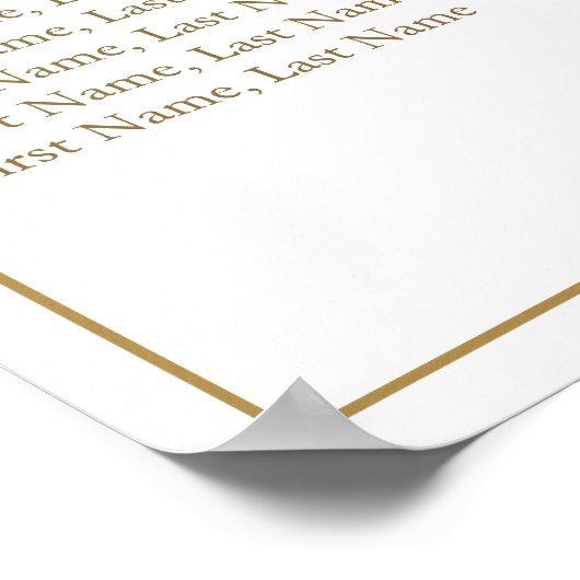 Elegant Winter Wedding Seating Chart Poster (Hoek)