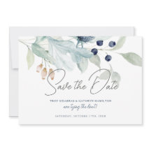 Elegant Winter Wedding Theme Save the Date