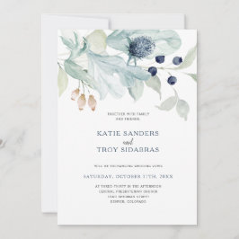 Elegant Winter Wedding Theme Uitnodigingen
