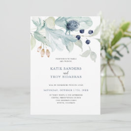 Elegant Winter Wedding Theme Uitnodigingen
